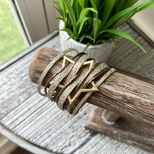Star Charm magnetic clasp cuff bracelet